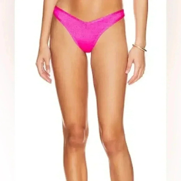 Revolve VDM Kate Reversible Bikini Bottom In Milano Pink Sz S - Picture 1 of 4